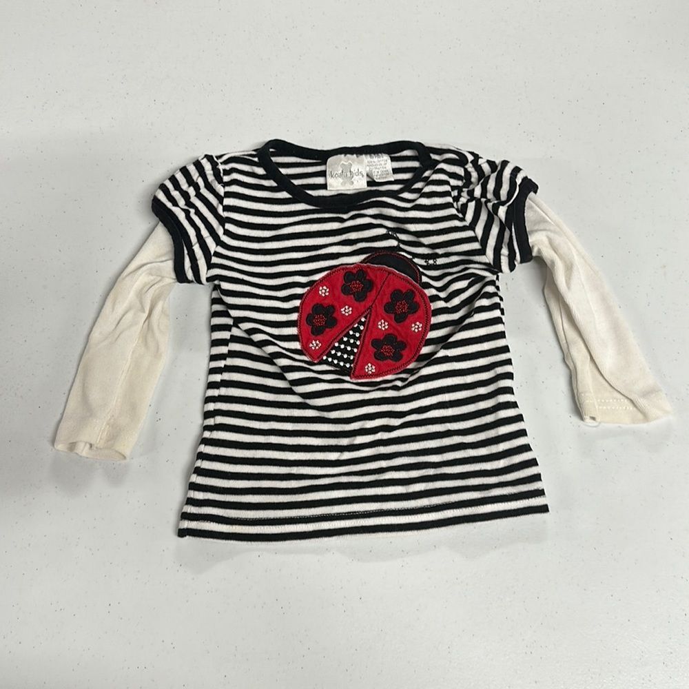 😍 3 for $15 😍 Girl’s koala kids long sleeve black & white stripe shirt sz 18M